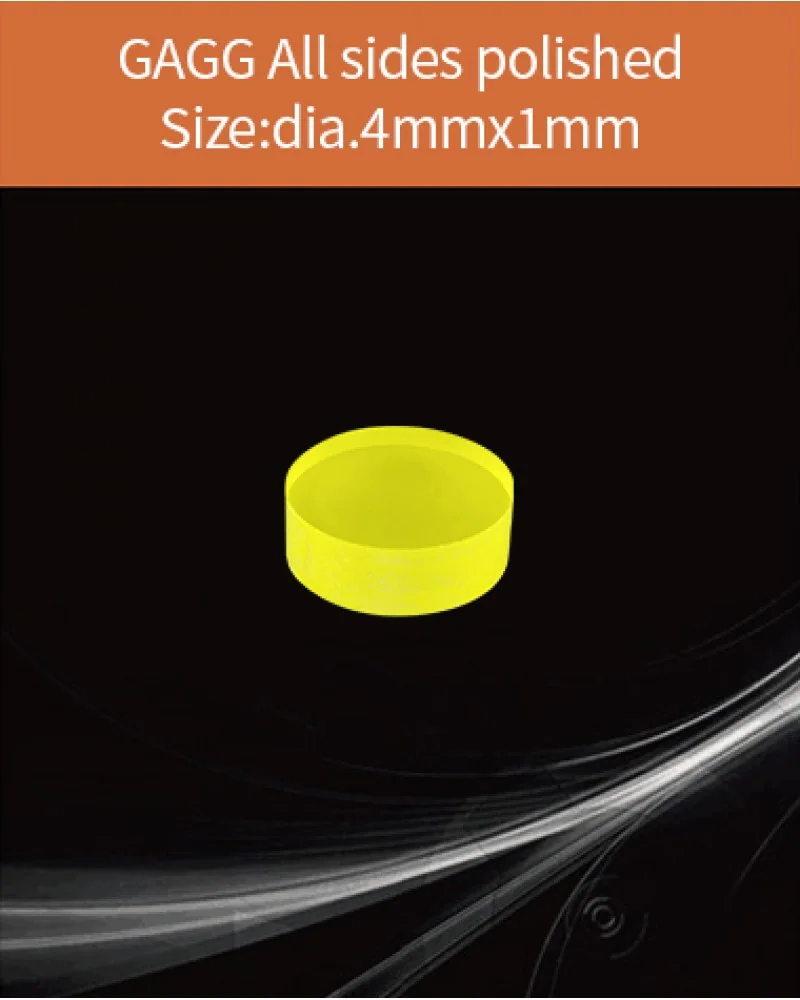 GAGG-Scintillator-dia.4x1mm - GAGG(Ce) scintillation crystal by EPIC Crystal