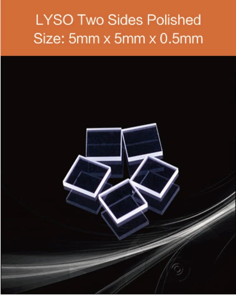 5 x 5 x 0.5 mm two sides polished - LYSO(Ce) scintillation crystal by EPIC Crystal