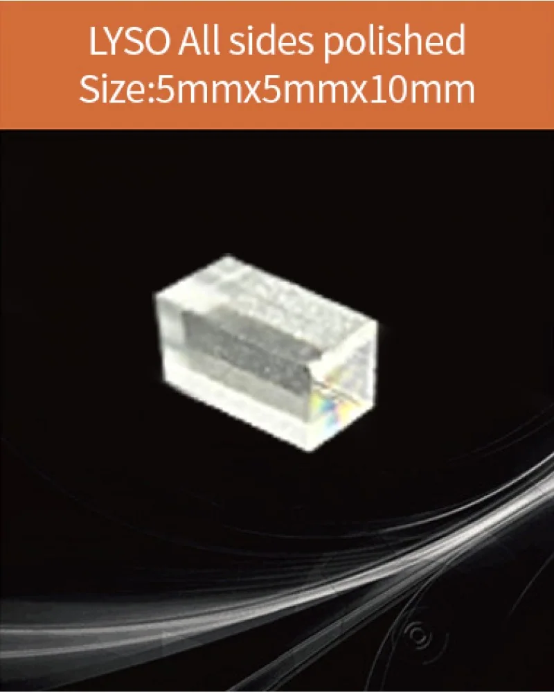 5x5x10mm all sides polished - LYSO(Ce) scintillation crystal by EPIC Crystal