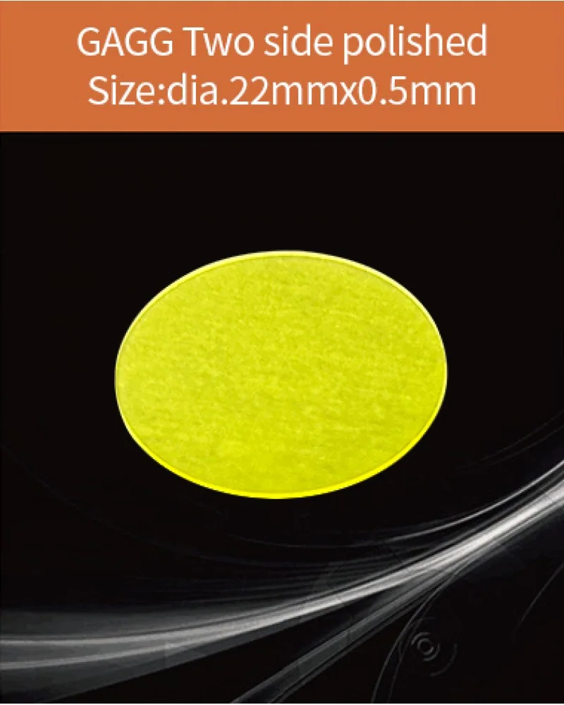 GAGG-Scintillator-dia.22x0.5mm - GAGG(Ce) scintillation crystal by EPIC Crystal