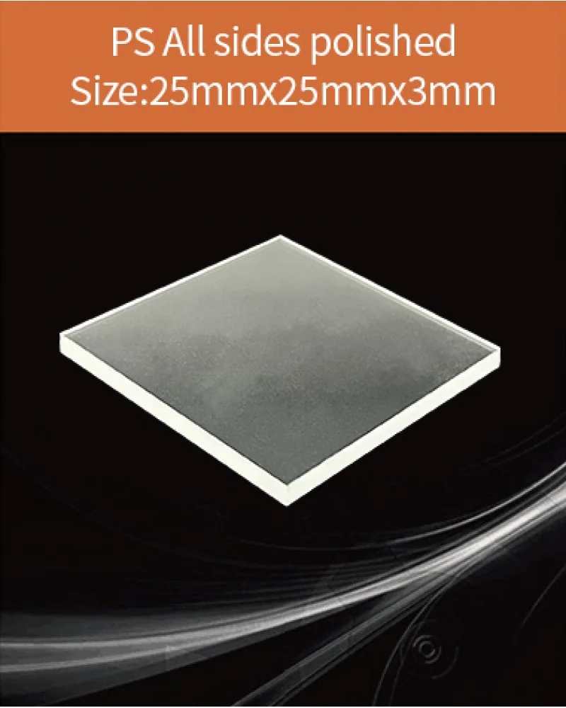 Plastic 25x25x3mm - Plastic scintillator by EPIC Crystal