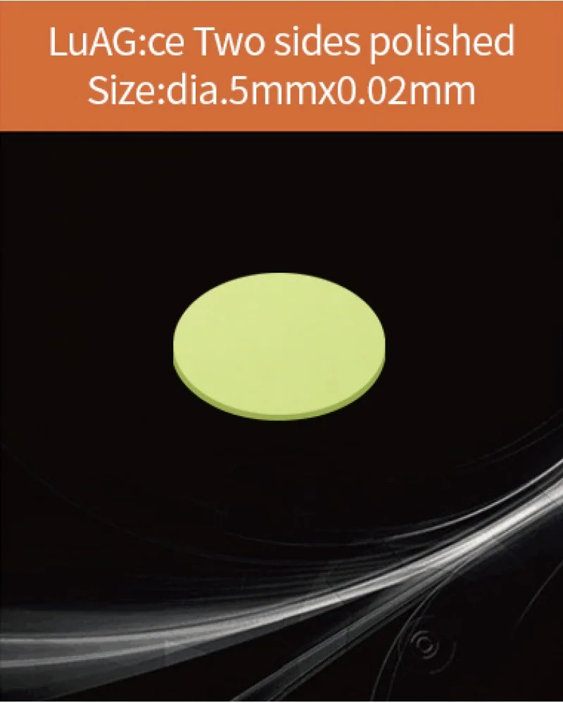LuAG(Ce) scintillator dia.5x0.18mm - LuAG scintillation crystal by EPIC Crystal