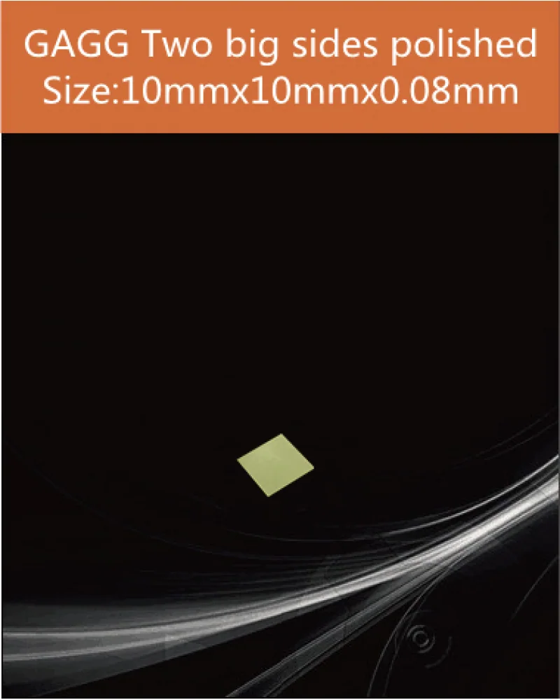 GAGG-Scintillator-10x10x0.08mm - GAGG(Ce) scintillation crystal by EPIC Crystal