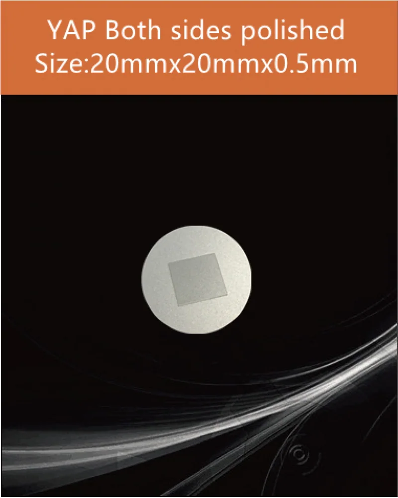 YAG(Ce) / YAP(Ce) YAP:Ce 20x20x0.5mm - YAG(Ce) & YAP(Ce) crystal by EPIC Crystal