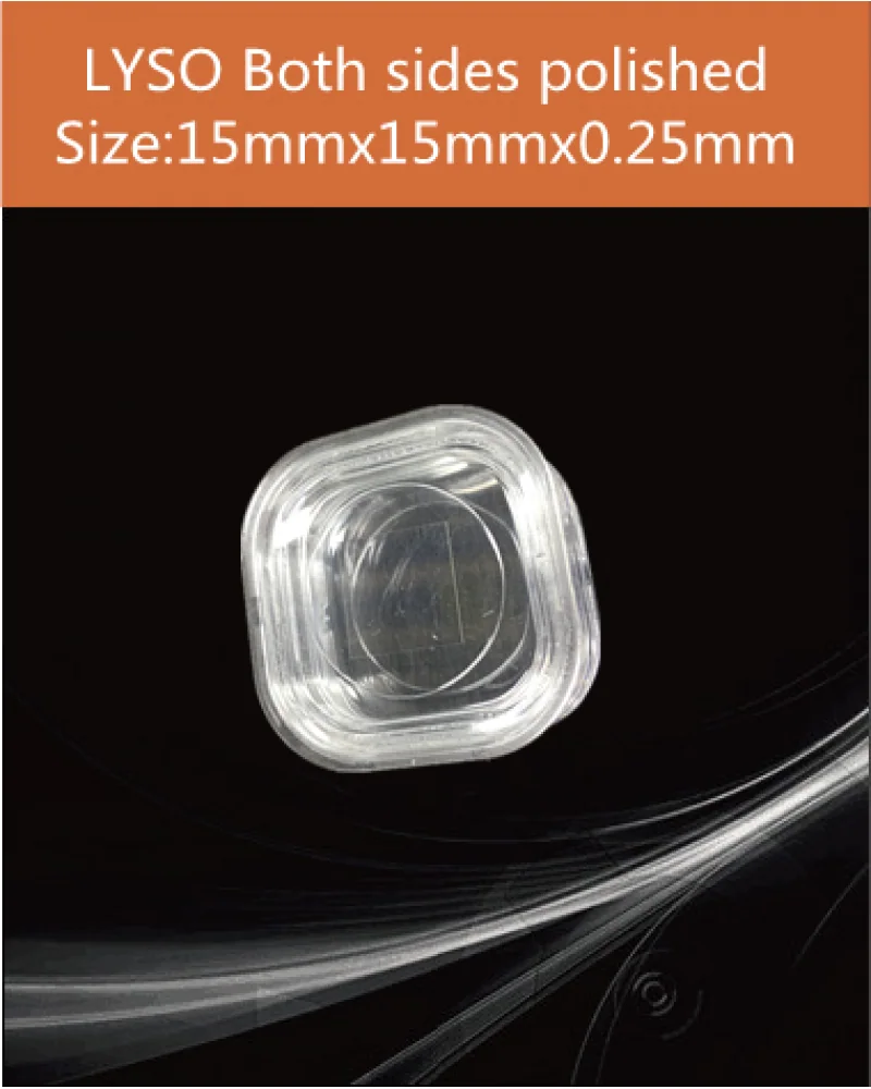 15x15x0.25mm both sides polished - LYSO(Ce) scintillation crystal by EPIC Crystal