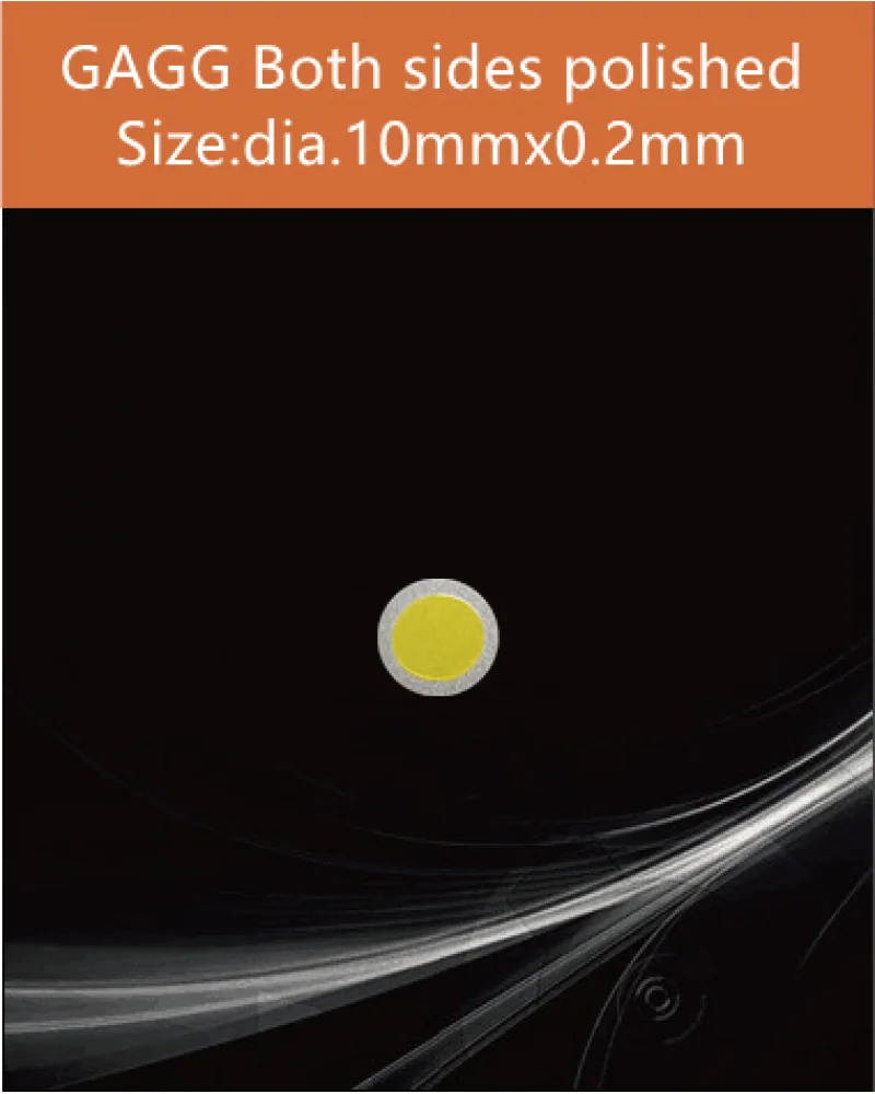GAGG-Scintillator-dia.10x0.2mm - GAGG(Ce) scintillation crystal by EPIC Crystal