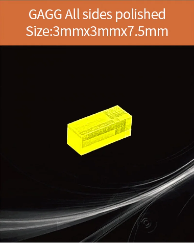 GAGG-Scintillator-3x3x7.5mm - GAGG(Ce) scintillation crystal by EPIC Crystal