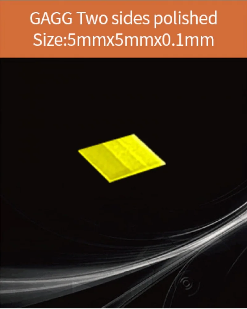 GAGG-Scintillator-5x5x0.1mm - GAGG(Ce) scintillation crystal by EPIC Crystal