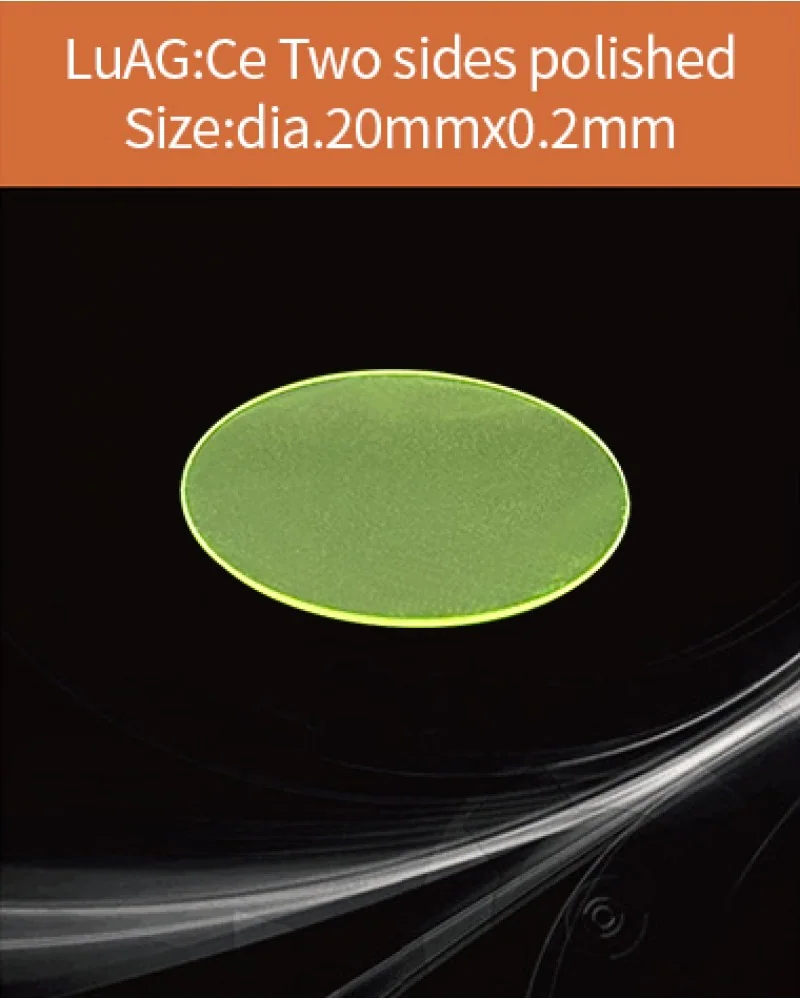 LuAG(Ce) scintillator dia.20x0.2mm - LuAG scintillation crystal by EPIC Crystal