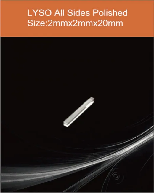 2x2x20mm all sides polished scintillation crystal by EPIC Crystal