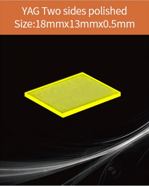 YAG(Ce) / YAP(Ce) YAG Ce 18x13x0.5mm scintillation crystal by EPIC Crystal