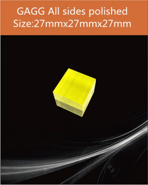 GAGG-Scintillator-27x27x27mm scintillation crystal by EPIC Crystal
