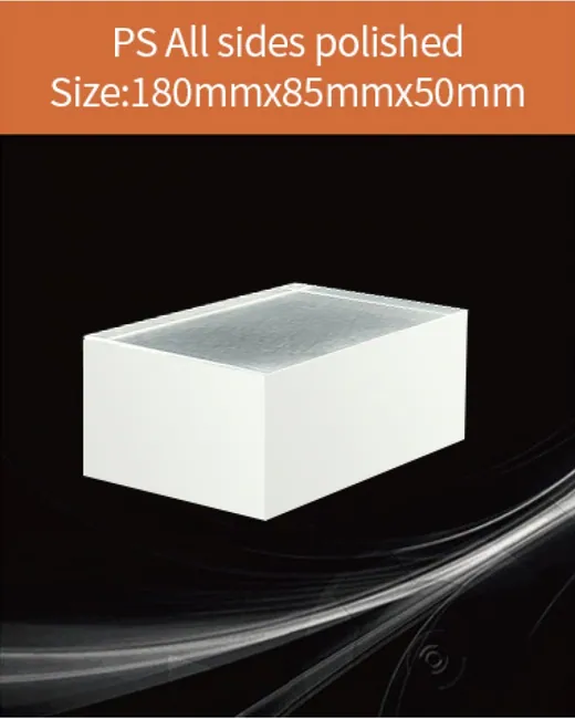 Plastic 180x85x50mm scintillation crystal by EPIC Crystal