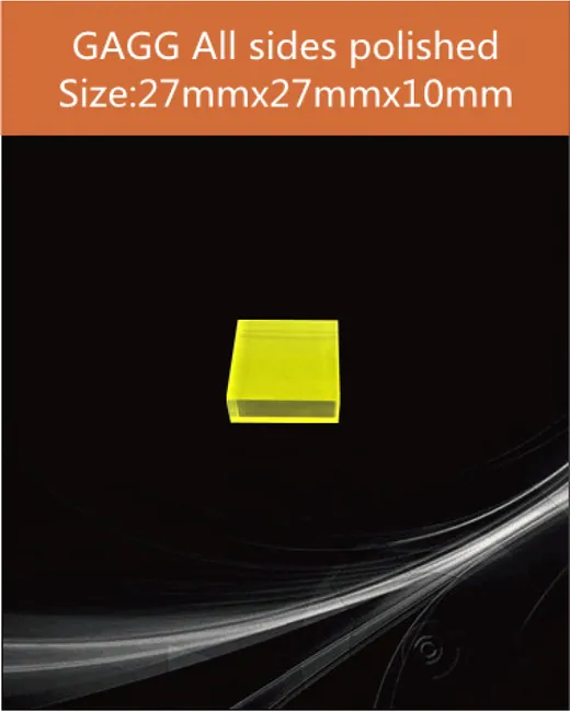 GAGG-Scintillator-27x27x10mm scintillation crystal by EPIC Crystal