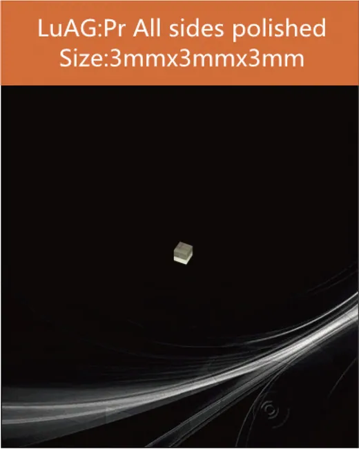 LuAG 3x3x3mm scintillation crystal by EPIC Crystal