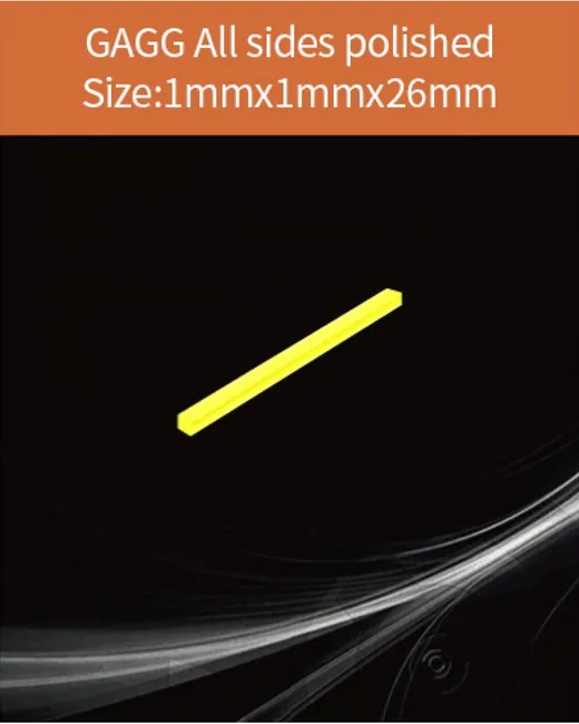 GAGG-Scintillator-1x1x26mm scintillation crystal by EPIC Crystal
