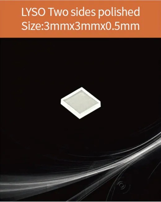 3x3x0.5mm both sides polished scintillation crystal by EPIC Crystal