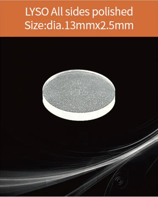 dia.13x2.5mm all sides polished scintillation crystal by EPIC Crystal