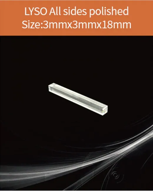 3x3x18mm all sides polished scintillation crystal by EPIC Crystal