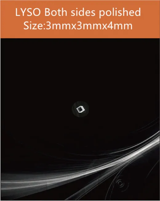3x3x4 mm both sides polished scintillation crystal by EPIC Crystal