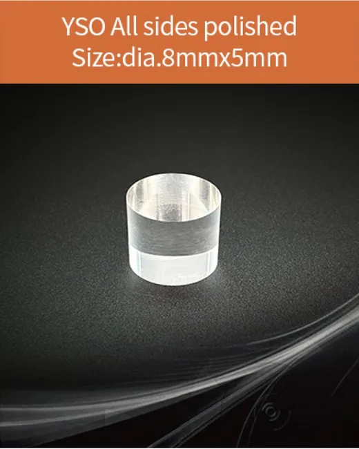 diameter 8x5mm all sides polished scintillation crystal by EPIC Crystal