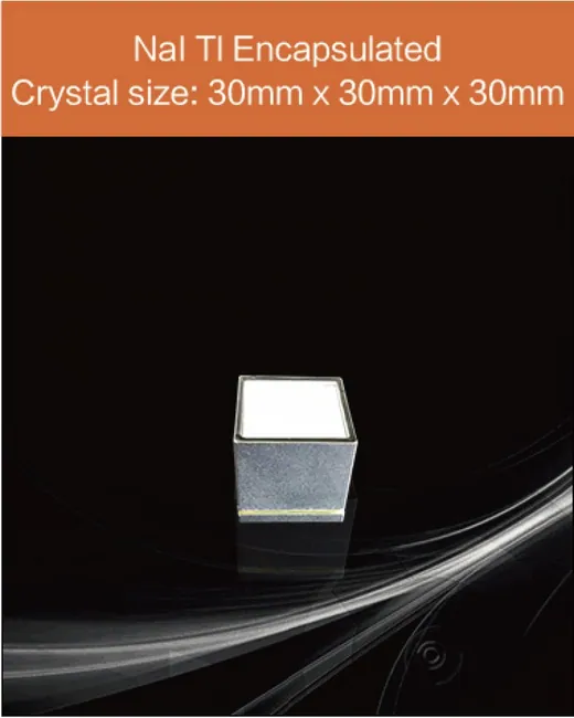 30mm x 30mm x 30mm encapsulated scintillation crystal by EPIC Crystal