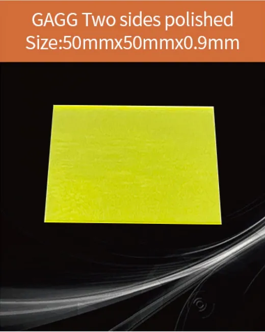 GAGG-Scintillator-50x50x0.9mm scintillation crystal by EPIC Crystal