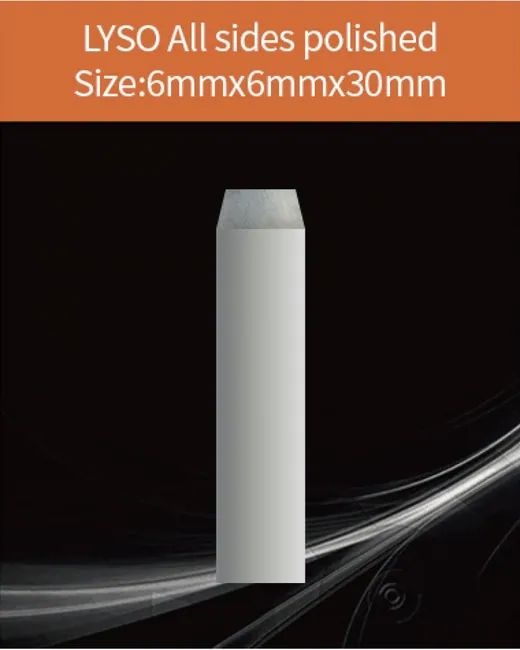 6x6x30mm all sides polished scintillation crystal by EPIC Crystal