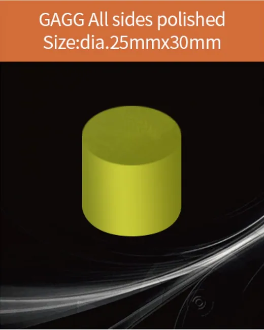 GAGG-Scintillator-dia.25x30mm scintillation crystal by EPIC Crystal