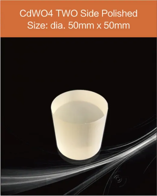 diameter 50mm x 50mm two sides polished scintillation crystal by EPIC Crystal
