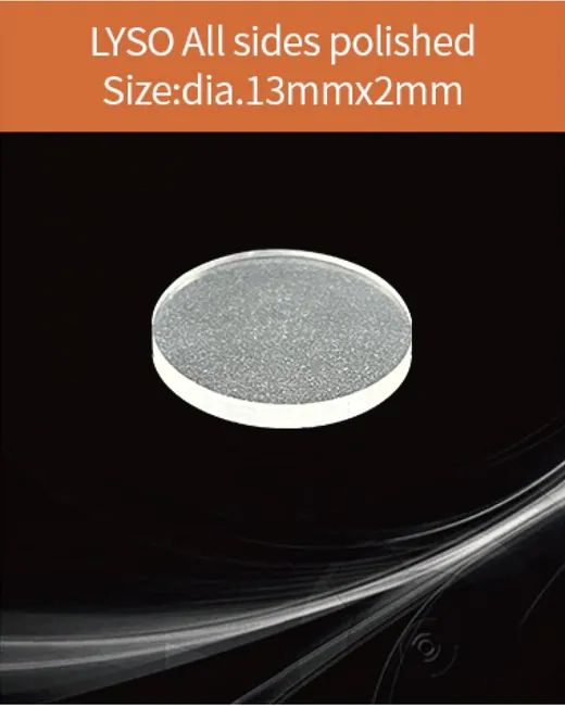 dia.13x2mm all sides polished scintillation crystal by EPIC Crystal