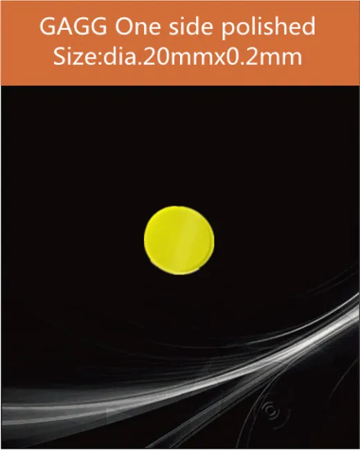 GAGG-Scintillator-dia.20x0.2mm scintillation crystal by EPIC Crystal