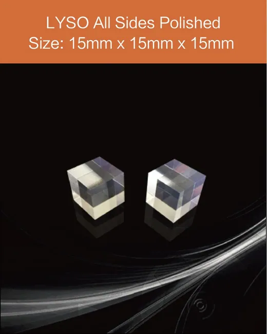 15mm x 15mm x 15mm all sides polished scintillation crystal by EPIC Crystal