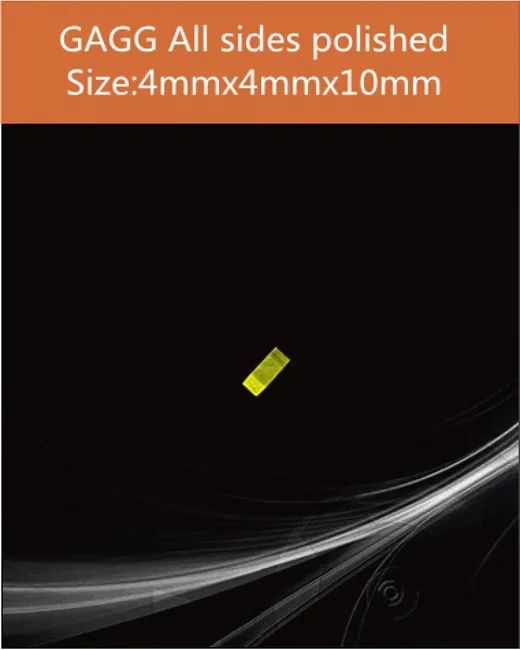 GAGG-Scintillator-4x4x10mm scintillation crystal by EPIC Crystal