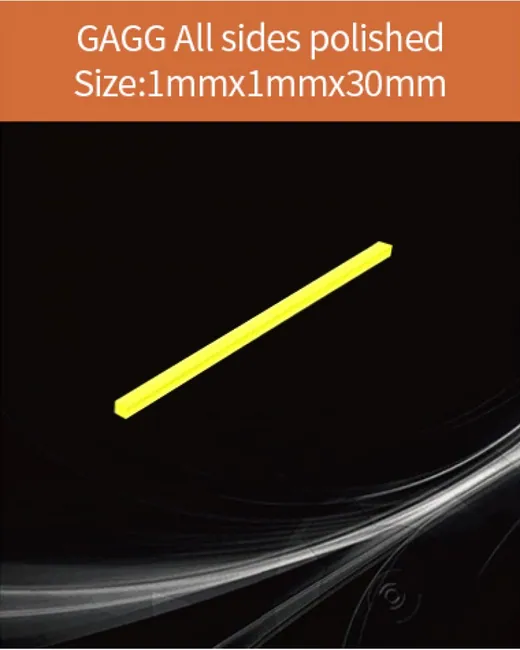 GAGG-Scintillator-1x1x30mm scintillation crystal by EPIC Crystal