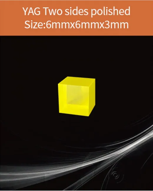 YAG(Ce) / YAP(Ce) YAG Ce 6x6x3mm scintillation crystal by EPIC Crystal