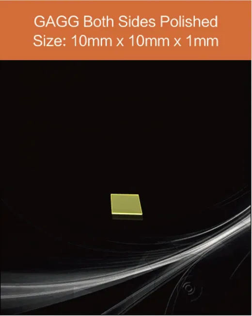 GAGG-Scintillator-10x10x1 scintillation crystal by EPIC Crystal