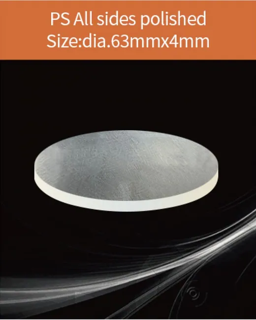 Plastic diameter 63x4mm scintillation crystal by EPIC Crystal