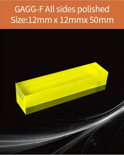 GAGG-Scintillator-12x12x50mm scintillation crystal by EPIC Crystal