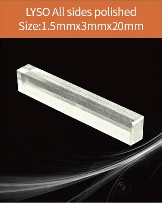 1.5x3x20mm all sides polished scintillation crystal by EPIC Crystal