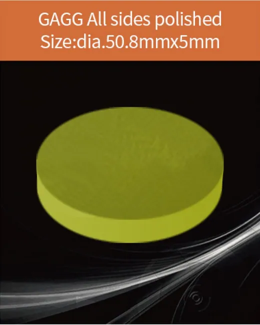 GAGG-Scintillator-diameter 50.8x5mm scintillation crystal by EPIC Crystal