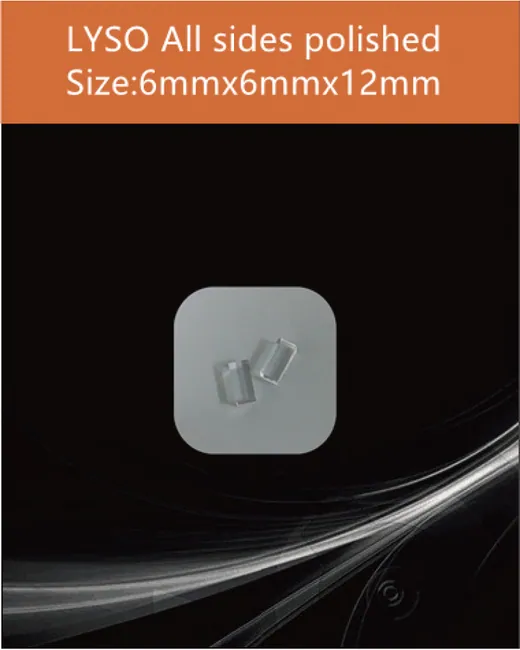 6x6x12 mm all sides polished scintillation crystal by EPIC Crystal