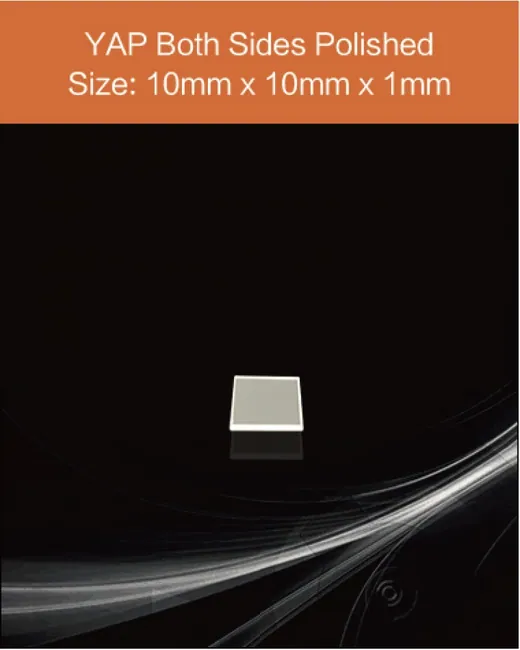 10mm x 10mm x 1mm both sides polished scintillation crystal by EPIC Crystal