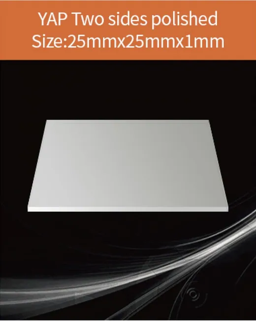 YAG(Ce) / YAP(Ce) YAP:Ce 25x25x1mm scintillation crystal by EPIC Crystal