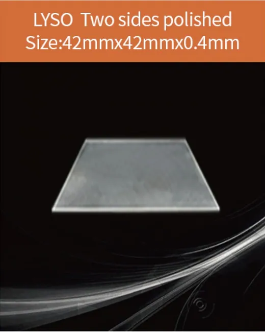42x42x0.4mm both sides polished scintillation crystal by EPIC Crystal