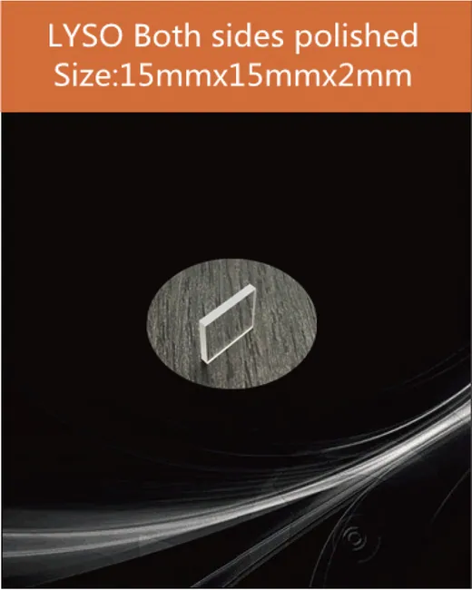 15x15x2 mm both sides polished scintillation crystal by EPIC Crystal