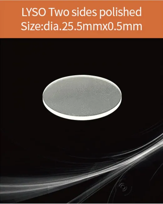 dia.25.5x0.5mm both sides polished scintillation crystal by EPIC Crystal