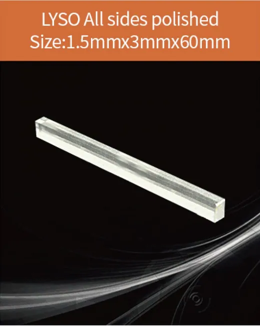 1.5x3x60mm all sides polished scintillation crystal by EPIC Crystal