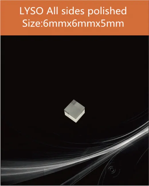 6 x 6 x 5 mm all sides polished scintillation crystal by EPIC Crystal