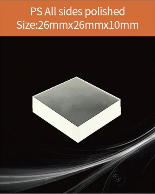 Plastic 26x26x10mm scintillation crystal by EPIC Crystal